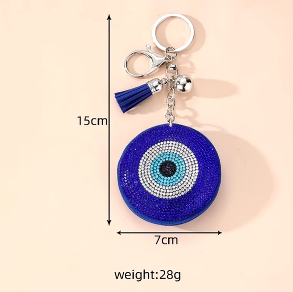 Evil Eye 🧿 Rhinestone Keychain - Picture 5 of 5
